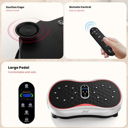 AXV Vibration Plate Exercise Machine Fitness Platform Body Vibrating Board - color: BASIC.SILVER