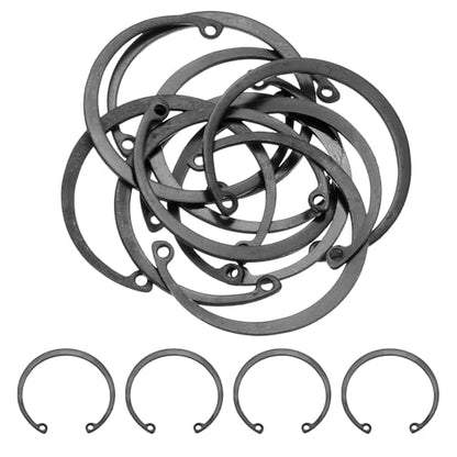 uxcell 10Pcs 2-1/16" (52mm) Internal Retaining Ring Circlip, 65 Mn Spring Steel Internal Circlip Snap Rings C-Clips for Grooved Shafts Studs, Black - size: 2-1/16"(52mm)