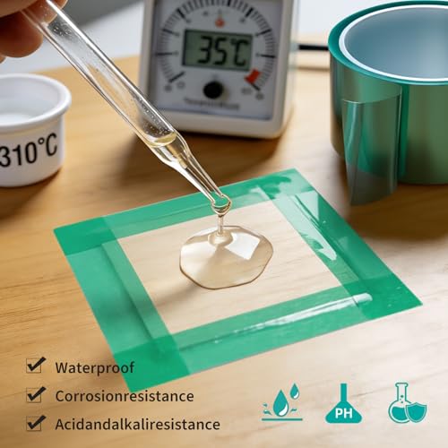 Gdrtwwh High Temperature Masking Tape, PET Heat Resistance Tape - size: 5 inches*82 feet