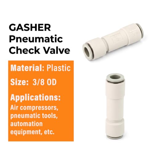 GASHER 4PCS 1/4OD Pneumatic Check Valve AKH 06-00 White - size: 1/4" OD