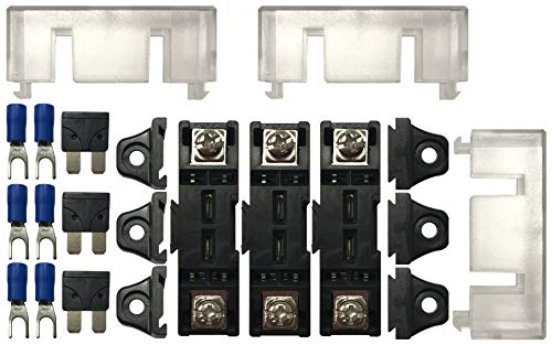 Stack-able Add-on In-line Fuse Holder Panel & Distribution Block for ATO/ATC & ATM/MIN Blade Fuses - Automotive Marine Car Boat RV (3)