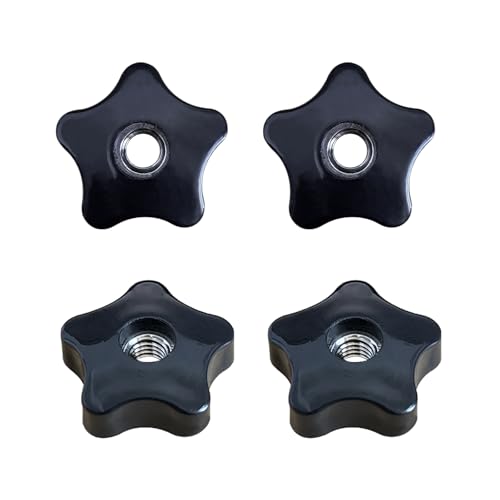 4 Pcs Star Knobs, 3/8-16 Knob Through Hole Hand Tighten (3/8''-16) - size: 3/8''-16