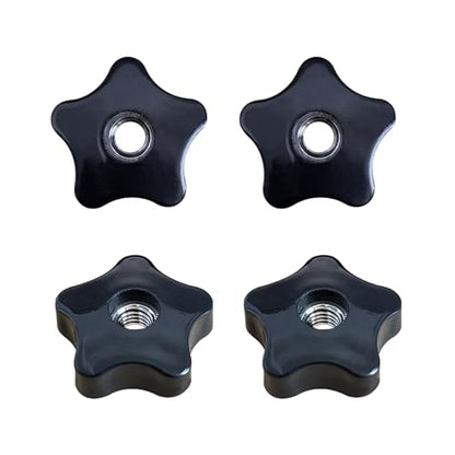 4 Pcs Star Knobs, 3/8-16 Knob Through Hole Hand Tighten (3/8''-16) - size: 3/8''-16
