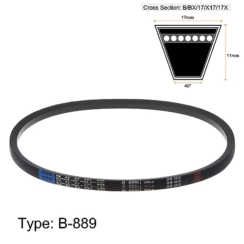 HARFINGTON B-889 V-Belts Drive Belt 889mm(35") Inner Girth 17mm Top Width B Section Rubber for Power Transmission - size: 889mm