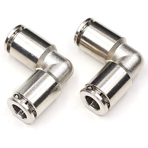 6mm Union Elbow Push to connect fittings Stainless Steel Tube Fittings Push Connectors,CEKER 6mm x 6mm Tube Quick Connect Fittings Air Line Fittings 2pack - size: 6 mm, style: ELBOW