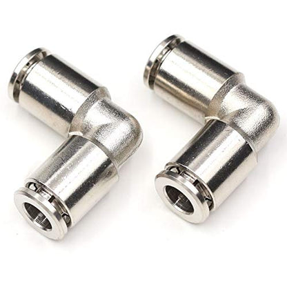 3/8 Union Elbow Push to connect fittings Stainless Steel Tube Fittings Push Connectors,CEKER 3/8" x 3/8" OD Tube Quick Connect Fittings Air Line Fittings 2pack - size: 3/8" OD, style: ELBOW