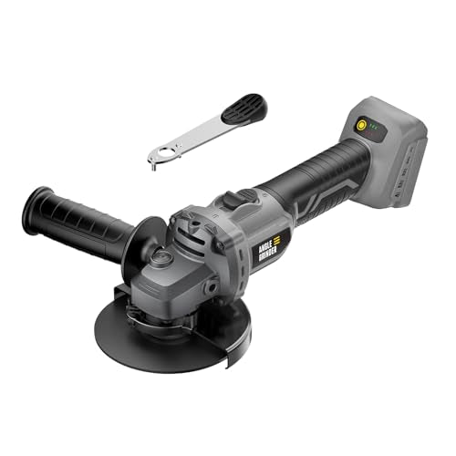 Angle Grinder 4-1/2" Cordless Compatible with DEWALT 20V MAX Battery - color: Grey