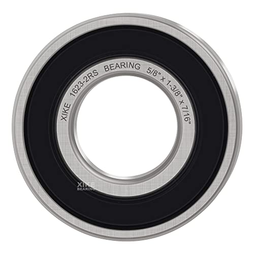 XIKE 4 Pcs 1623-2RS Bearings 5/8" x1-3/8 x7/16, Double Rubber Seals. - size: 1623-2RS Size 5/8"x1-3/8"x7/16"