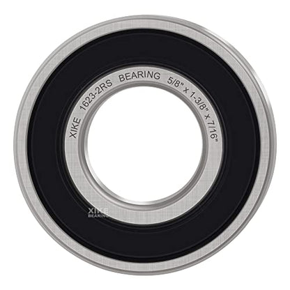 XIKE 4 Pcs 1623-2RS Bearings 5/8" x1-3/8 x7/16, Double Rubber Seals. - size: 1623-2RS Size 5/8"x1-3/8"x7/16"