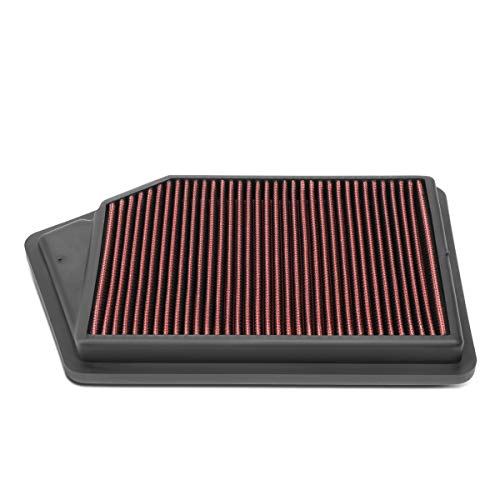 DNA Motoring AFPN-243-RD Clean Air Washable Drop In Panel Air Filter Enhance Engine Performance Power & Acceleration Improve [Compatible with 15-20 TLX 2.4L L4 Gas / 13-17 Accord 2.4L L4 Gas] - style: 13-17 Accord 2.4L L4