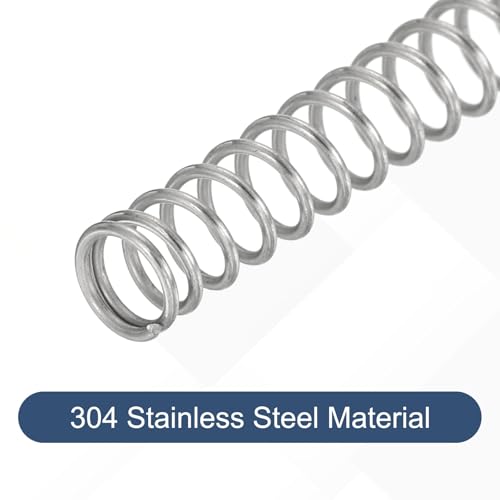 uxcell 50Pcs 304 Stainless Steel Compression Springs,0.5mmWD, 5mm ODx25mm L - size: 5mmx25mm