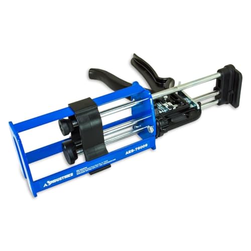 AES Industries 200mL 1:1 and 2:1 Dual Cartridge Applicator Gun for Dispensing Panel Bond Adhesive, Fillers, Structural Epoxy, Plastic Repair Epoxy and Adhesives - size: 200mL