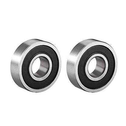uxcell 6000-2RS Ball Bearing 10mm x 26mm x 8mm Double Sealed 180100 Deep Groove Bearings High Carbon Steel Z1 (Pack of 2) - size: 10 mm x 26 mm x 8 mm