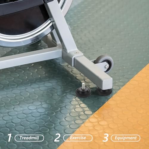 Furniture Leveling Feet Adjustable Anti-Slip Pads M8 M10 Screw-in for Treadmill Exercise Bike Sofa Table Chair Cabinet Stability and Noise Reduction 2 Pack