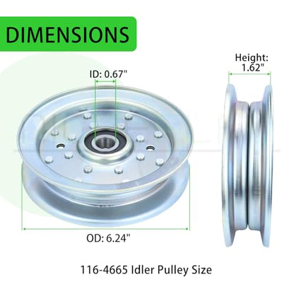 126-9187 Pulley for Toro Z Master 48" eXmark Lazer Z 52" 48" Deck - color: A25 1xToro 116-4665