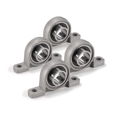 XIKE 4 Pcs KP005 Mounted Pillow Block Bearings Bore 25mm/0.98inch. - size: KP005 Bore 25 mm
