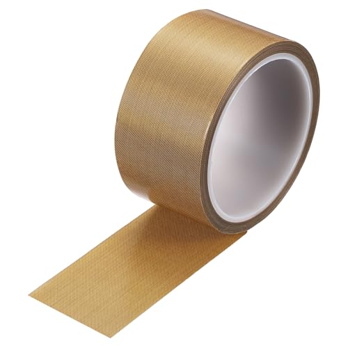 uxcell 1 Roll High Temperature PTFE Tape, 2" x 32.8ft Heat Shield Tape - size: 2" x 32.8ft x 0.18mm Thick