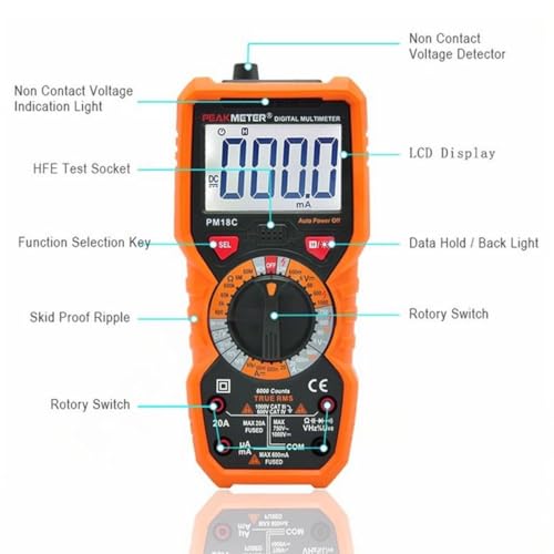 PM18C 6000 Counts True RMS Digital Multimeter