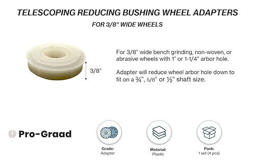 Bench Grinder Arbor Adapter Bushings for 3/8" Wide Wheels - style: for 3/8" wide wheels