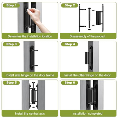 Heavy Duty Gate Hinger 7” Silent Bearing Gate Hinges - color: as picture
