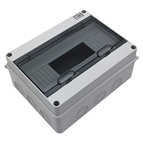IP65 ABS Waterproof Circuit Breaker Distribution Box Din Rail, 15 Way - size: 15WAY-310mmx 200mmx110mm
