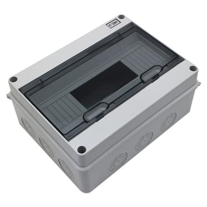 IP65 ABS Waterproof Circuit Breaker Distribution Box Din Rail, 15 Way - size: 15WAY-310mmx 200mmx110mm