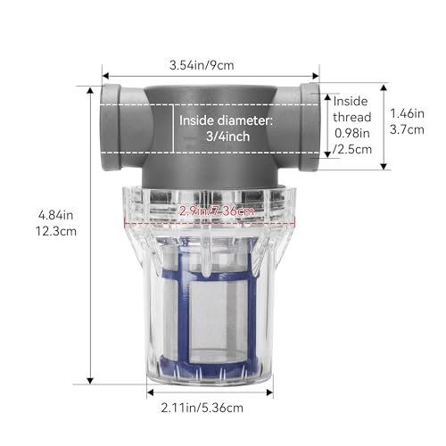 3/4'' Female NPT in-Line Strainer - Garden Hose Filter for High Pressure Washer, Sediment Filter with 100 Mesh Stainless Steel Screen (3/4'' 100 Mesh) - style: 3/4'' 100Mesh