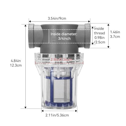 3/4'' Female NPT in-Line Strainer - Garden Hose Filter for High Pressure Washer, Sediment Filter with 100 Mesh Stainless Steel Screen (3/4'' 100 Mesh) - style: 3/4'' 100Mesh
