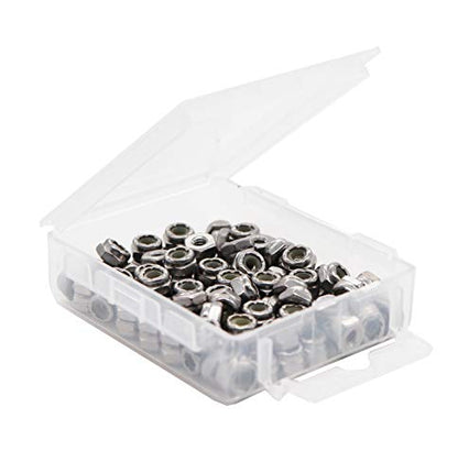 100pcs 4-40 Nylon Inserted Self Lock Nuts 304 Stainless Steel - size: 4-40 100pcs
