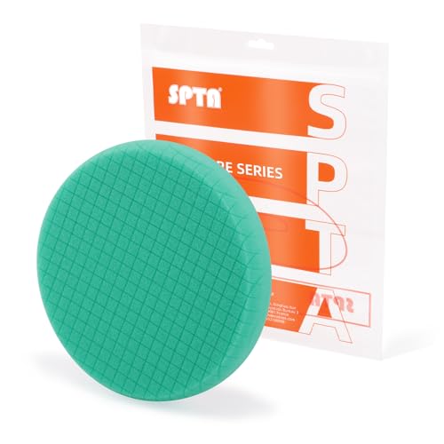 Green T120 Heavy-Cut Polishing Foam Pad, SPTA 1Pc 6.5 Inch Face for 6 Inch 150mm Backing Plate Compound Buffing Sponge Pads for Car Buffer Polisher Compounding, Polishing and Waxing -FPTSS6G - color: 1Pc Green T120 Heavy-Cut Pad, size: 6.5inch
