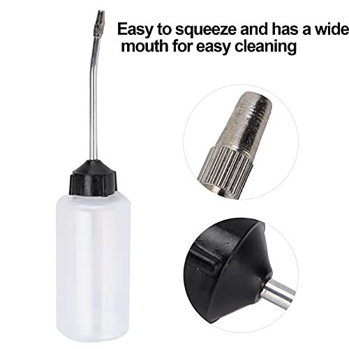 HEEPDD Sewing Machine Oil Dispenser Bottle, Precision Angled Spout Lubricating Squeeze Oiler for Household Industrial Machines Plastic 120ML 1 Pack