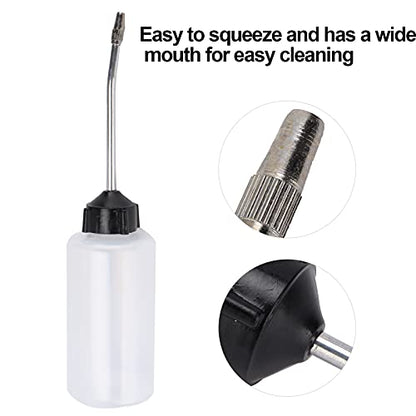 HEEPDD Sewing Machine Oil Dispenser Bottle, Precision Angled Spout Lubricating Squeeze Oiler for Household Industrial Machines Plastic 120ML 1 Pack