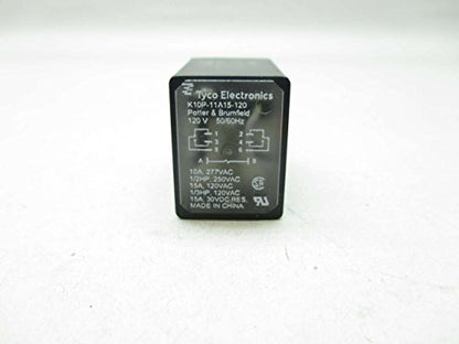 Potter and Brumfield K10P-11A15-120 Electromechanical Relay, 15 A, 120 VAC, 28.17 mm L x 41.33 mm H x 21.84 mm D