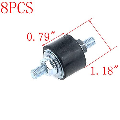 MY MIRONEY 8PCS M8 Rubber Studs Shock Absorber, 30 x 20mm - size: M8 x 20mm;30 x 20mm (Double Studs)