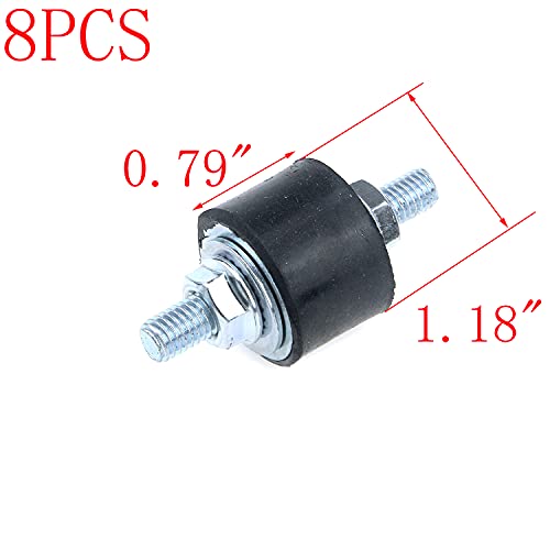 MY MIRONEY 8PCS M8 Rubber Studs Shock Absorber, 30 x 20mm - size: M8 x 20mm;30 x 20mm (Double Studs)