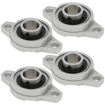 4Pcs KFL002 15mm Inner Bore Mounted Flange Mounted Pillow Block Bearings for Diameter 15mm Linear Shaft Rod T8 Lead Screw - size: KFL002(15mm)