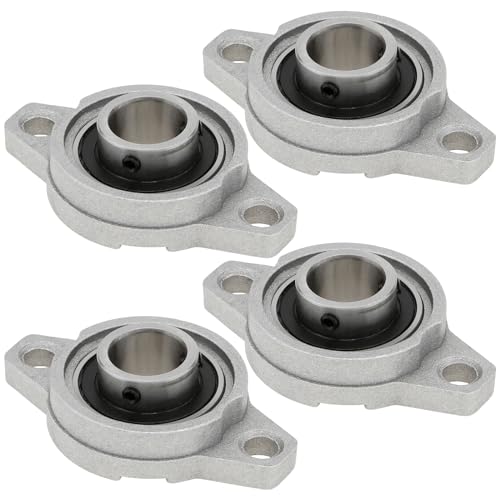 4Pcs KFL002 15mm Inner Bore Mounted Flange Mounted Pillow Block Bearings for Diameter 15mm Linear Shaft Rod T8 Lead Screw - size: KFL002(15mm)