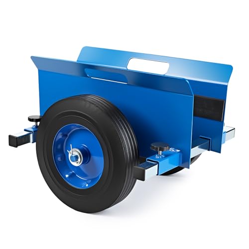 Heavy Duty Panel Dolly,10" Rubber Wheels Adjustable Drywall Cart - color: Blue