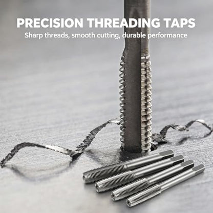 Anfrere 80pcs Tap and Die Set for Cutting External and Internal Threads - size: 40pcs Metric & 40pcs Standard