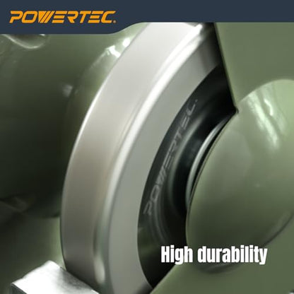 POWERTEC CBN Grinding Wheel 8 Inch 600 Grit, 1-1/4" Wide, 5/8" Arbor – 4-in-1 CBN Sharpening Wheel with 1/4" Radius Edge and Side Face for Bench Grinder (15706) - style: CBN, 8" x 1-1/4", 600 Grit, 5/8" Arbor