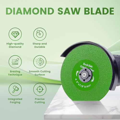 Rock Slab Grinding Disc 4.5 Inch for Angle Grinder 3 Pcs Diamond Cutting Disc Ultra-Thin Tile Saw Blade Rock Slab Cutting Wheel for Grinding Cutting Marble Granite Porcelain Tile Glass - style: Non-Porous