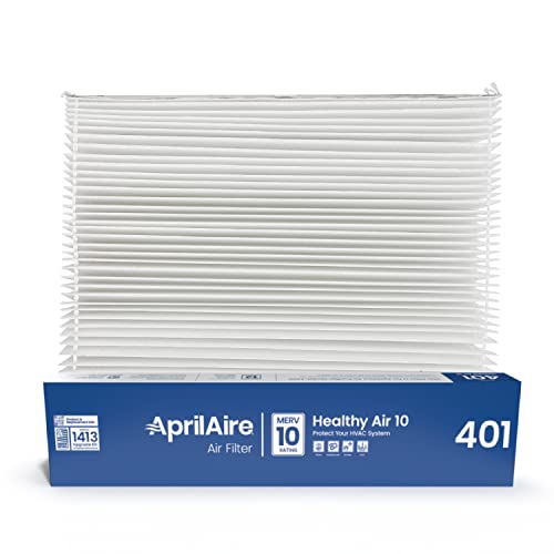 AprilAire 401 Replacement Furnace Filter for AprilAire 2400, Space-Gard 2400 Whole-House Air Purifiers - MERV 10, 16x25x6 Air Filter (Pack of 1) - size: 16" x 25" x 6" (Pack of 1), style: Air Filter