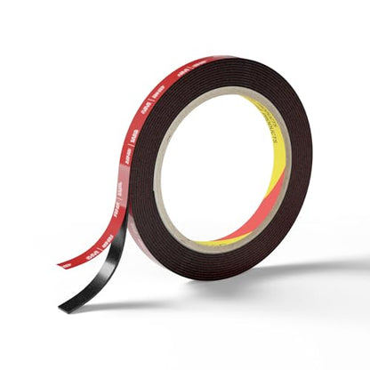 Double Sided Heavy Duty Tape, 13.12 FT × 0.25 in Mounting Adhesive Foam Tape Waterproof High Temperature Resistant for Automotive LED Strips Home Office Decor Indoor Outdoor - size: 13.12 FT × 0.25 in