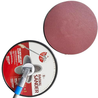 Tonmp 10 PCS 9 Inch 80 Grit Sanding Discs for Hand Radial Sander - 9"" Round Hook & Loop Sandpaper for Hand Sanding Tool, Aluminum Oxide Sander Disc for Hand Drywall Power Sander (80 Grits) - style: 80 Grits