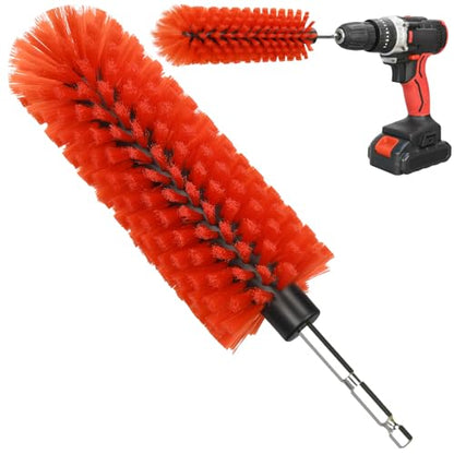 1 Pack Drill Brush for Car Wheel and Bottle(Red) - color: 1 Pack Red
