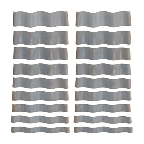 waltyotur 1/8 Inch Steel Wavy Parallel Set Accuracy 0.0002 Inch for Layout Work, Standard and Setup 9 Pairs - size: 1/8 in