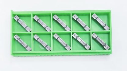 DLTOOLS Industrial MGMN400 PVD Coated(Black&Grey) CNC Grooving Carbide Inserts Cutting Tools for Steel,10pcs - size: DL-MGMN400, style: PVD Coated(black&grey)