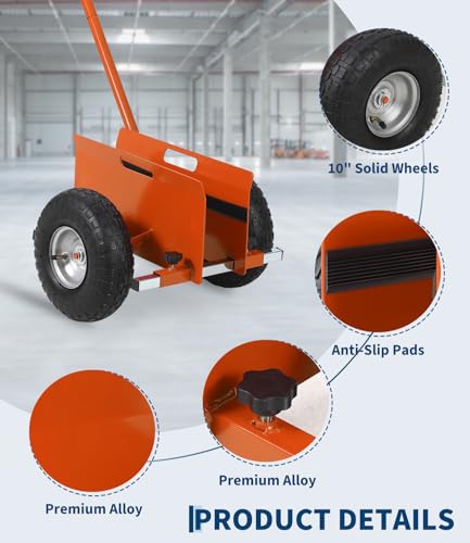 2PCS Panel Dolly, 660 Lbs Drywall Cart Dolly, Heavy Duty Panel Trolley - color: Orange-2pc