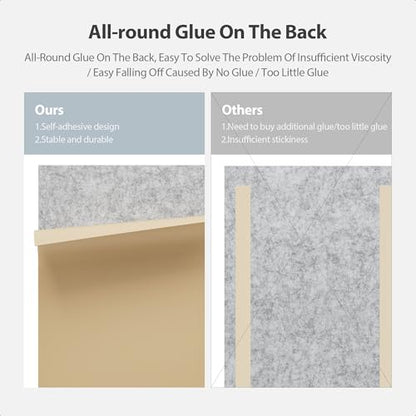 12 Pack Rectangle Acoustic Panels Self Adhesive Sound Proof Foam - color: Silver/Gray, size: Rectangle 16×12in 12pcs