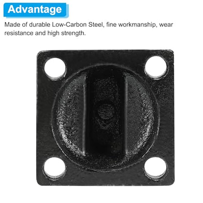PATIKIL 45x45x46mm Air Cylinder Foot Flange Foot Flange Foot Flange Rod Pivot Clevis Pneumatic Mounting Bracket Rear Mount Parts, Black - size: 45x45x46mm